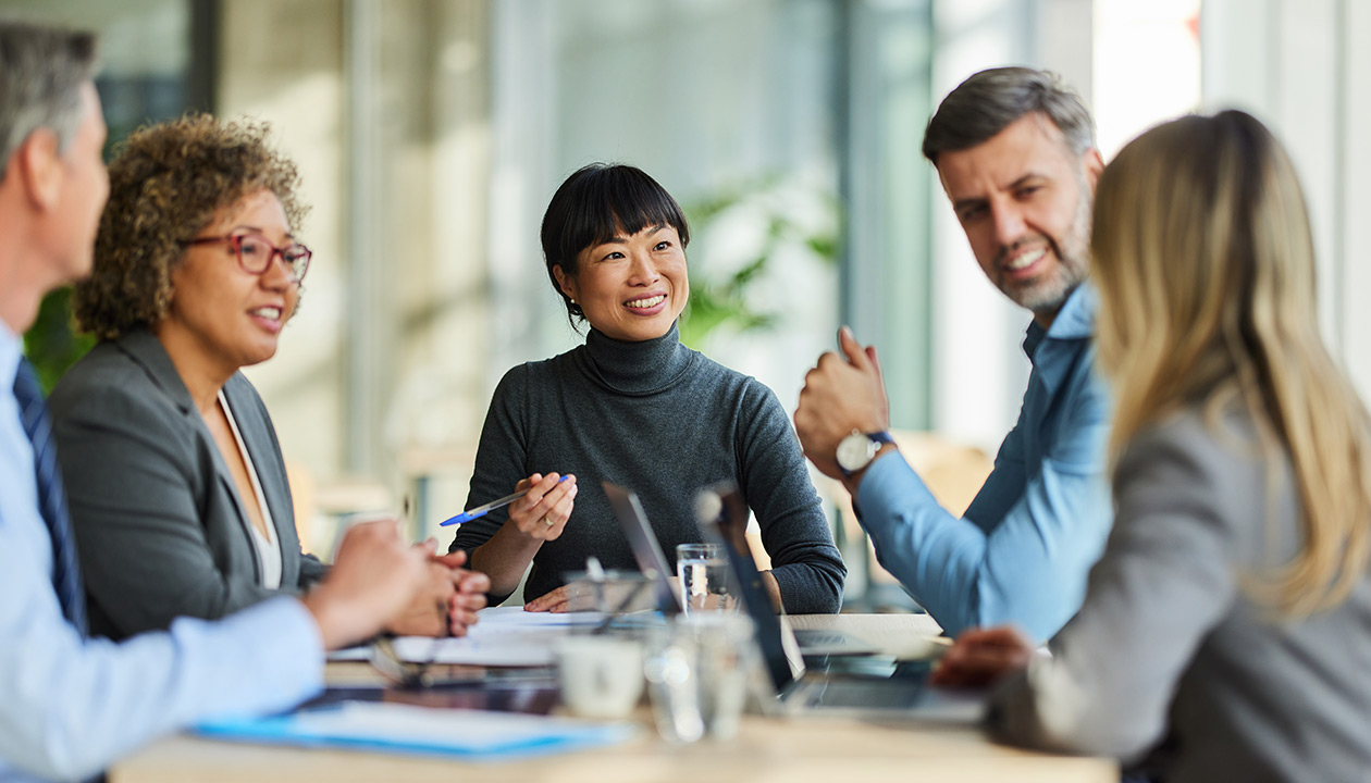 Professional advisors discuss modernization with a government client
