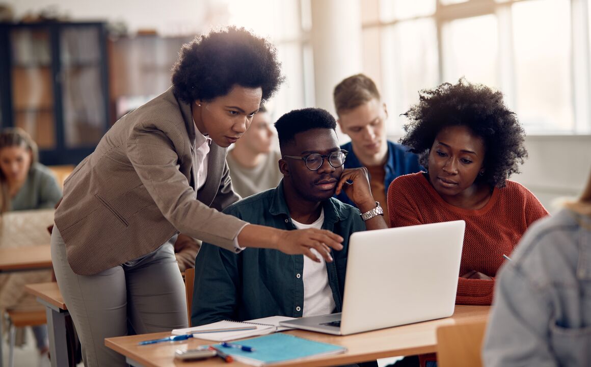 Young group of professionals working together